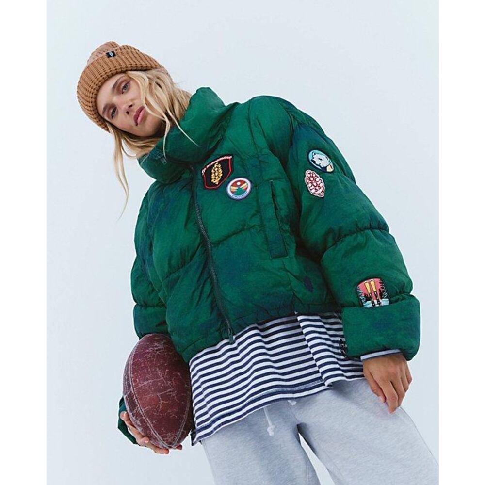 Free People Movement In A Bubble Patch Puffer Jacket NWT